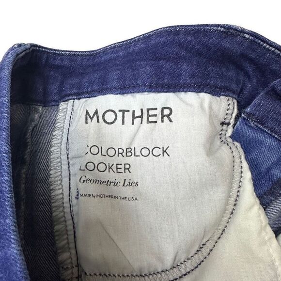 MOTHER Colorblock Looker Geometric Lies Jeans Size 29 - Picture 5 of 8